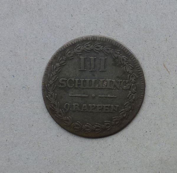 Tutti le monete: Glarus ++ 3 Schilling 1808 – Usato da Walkringen venduto da Casablanca777 1