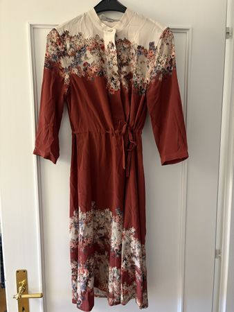 AllSaints Silk Floral Print Dress