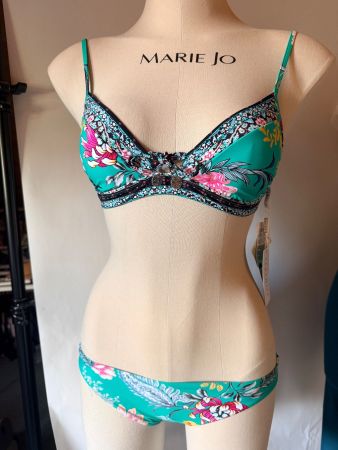 SEAFOLLY, Bikini WATER GARDEN, Grösse 36, Farbe Grün/Muster