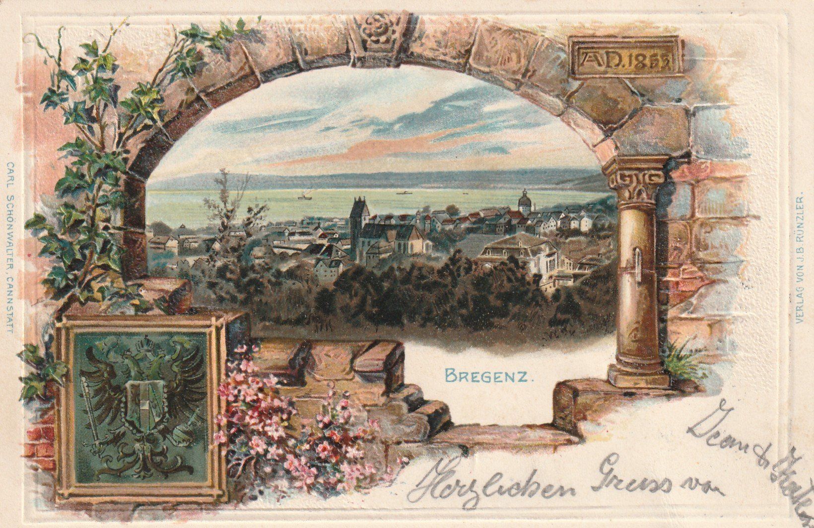 Cartoline postali: Österreich Bregenz Prägekarte – Usato da Rorschacherberg venduto da fratovi2
