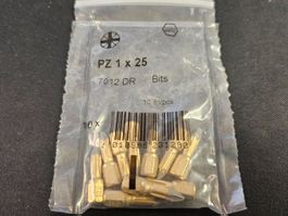10x Wira Bits PZ1 x 25mm 7012 DR Neu OVP