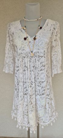 Sommerkleid weiss Ibiza-Style von Antica Sartoria One Size