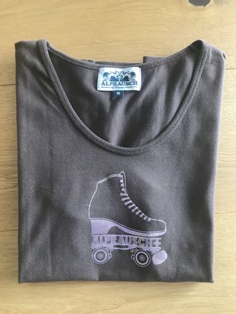 Alprausch T-Shirt Braun Roller Skate Print, Gr. M Top!