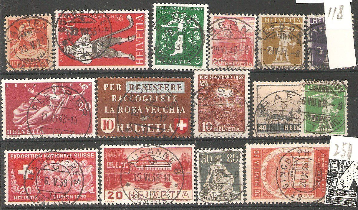 Tutti i francobolli: 15 Vollstempel – Usato da Lausanne venduto da Whorvath