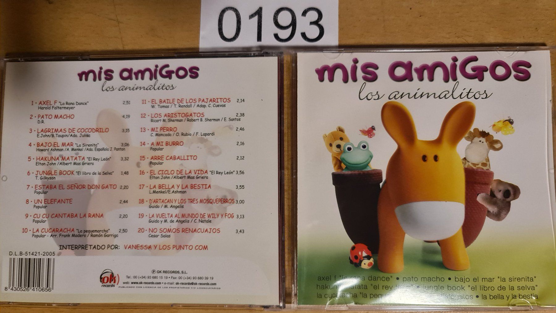 CDs: Kinder CD Mis Amigos - Los Animalitos – Gebraucht aus Dintikon von Vexi