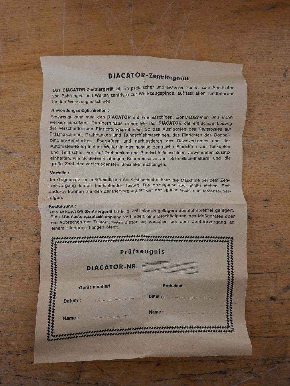 Tutti gli attrezzi: Diacator Zentriergerät – Nuovo (secondo la descrizione) da Berg (Dägerlen) venduto da SCH.B. 3