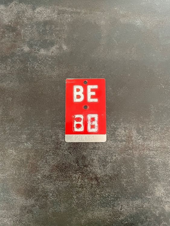 Ancienne Plaque de Velo BE 88 Acheter sur Ricardo