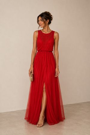 Red Long Evening Dress