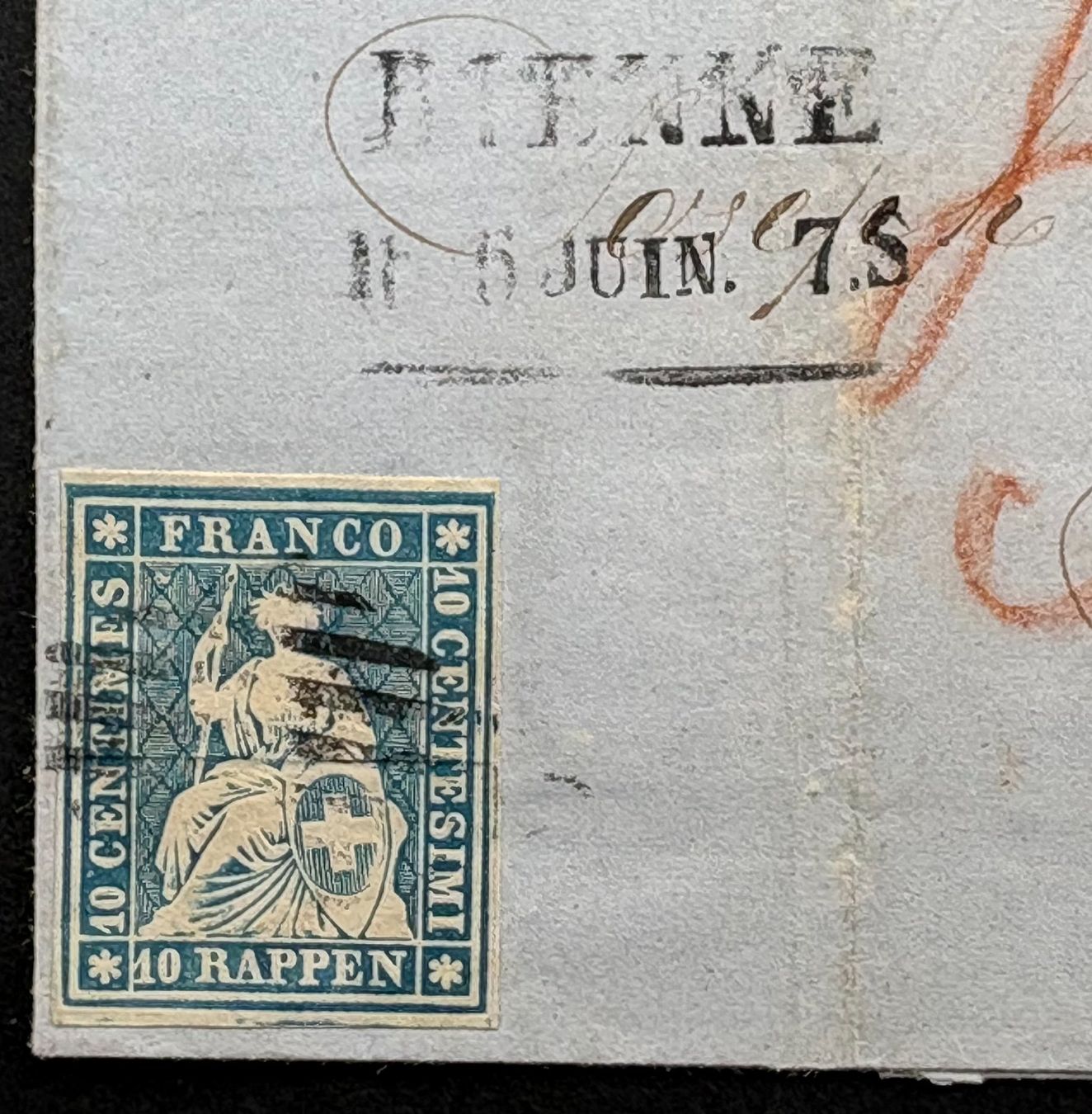 Tutti i francobolli: FALTBRIEF STRUBEL 23B VON 1856 – Usato da Ostermundigen venduto da Heavenmaus75 1