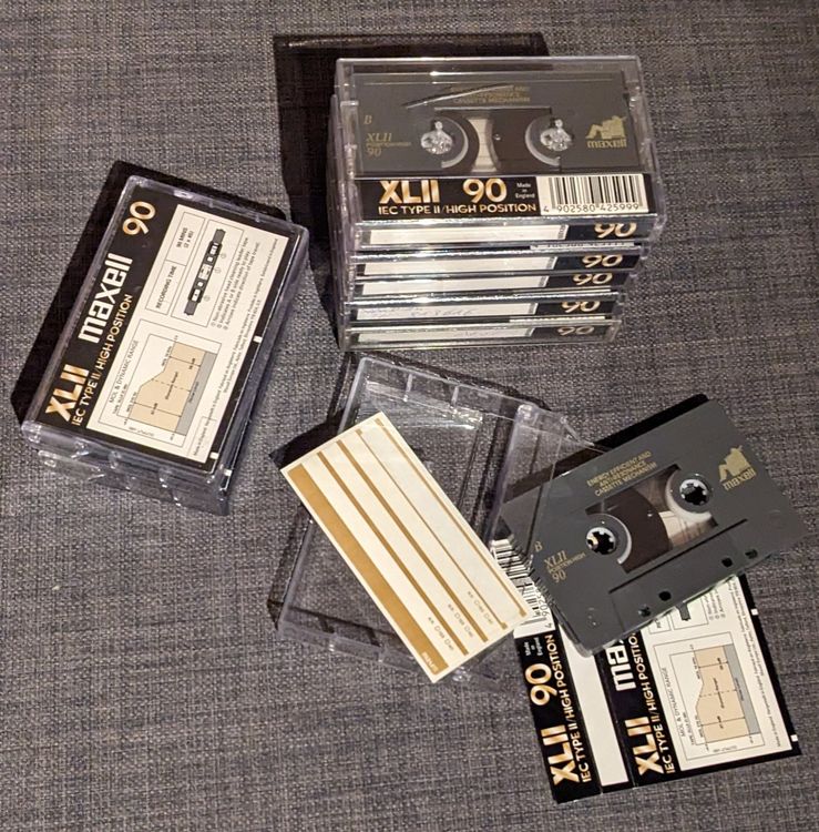 8x Maxell XLII 90 Kassetten Chrome Type II, Inlay, Top! 80s (Gebraucht ...