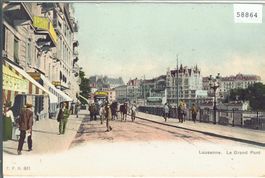 Lausanne - Le Grand Pont - Rössli-Tram - Litho