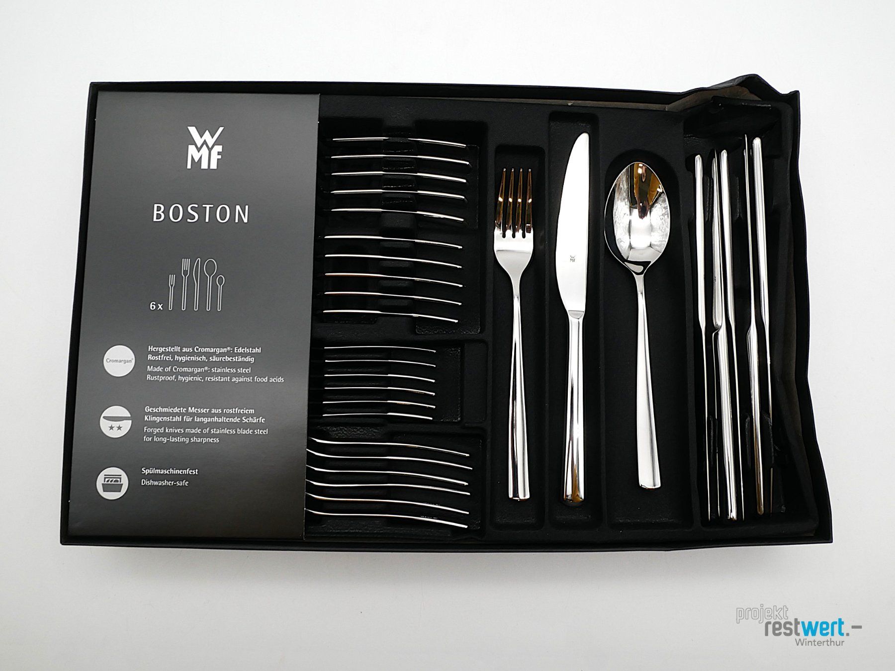 WMF Bestecksets: WMF Besteck-Set Boston 30-teilig, Edelstahl – Neu (gemäss Beschreibung) aus Winterthur von Restwert_Winterthur 2