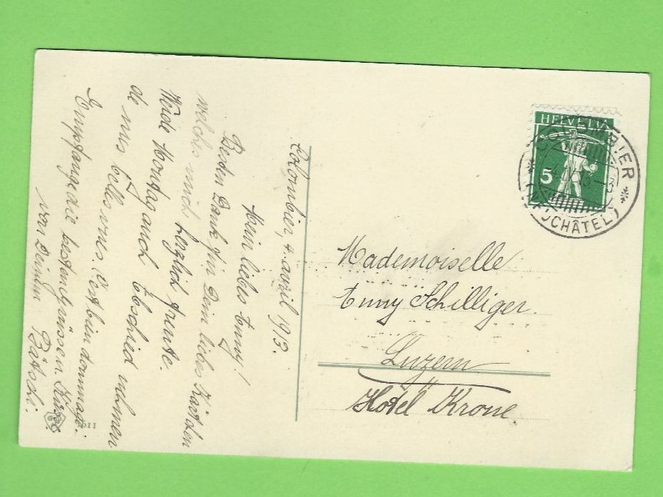 Cartoline postali: Antike Ansichtskarte Apfelblüte 1913 – Usato da Zürich venduto da t24_de 1