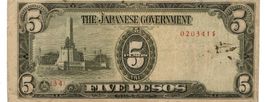 Philippinen 5 Pesos 1942 WWII Occupation SS Nr.2