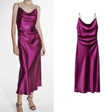 Slipkleid, Größe S, Dunkelrosa/Robe nuisette S