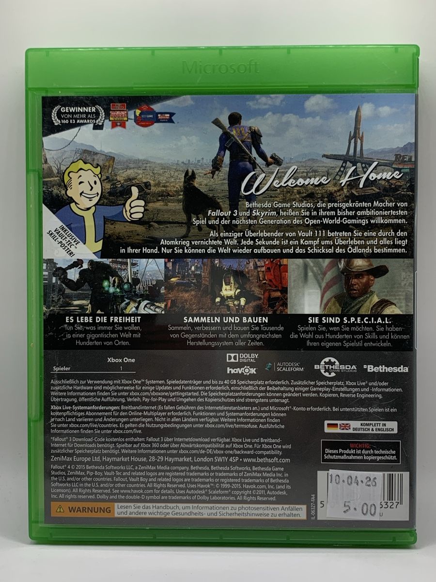 Microsoft Giochi: Fallout 4 - Xbox One – Usato da Ostermundigen venduto da RG-Collector 1