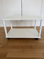 Beistelltisch weiss mit Rollen gebrauchter Zustand