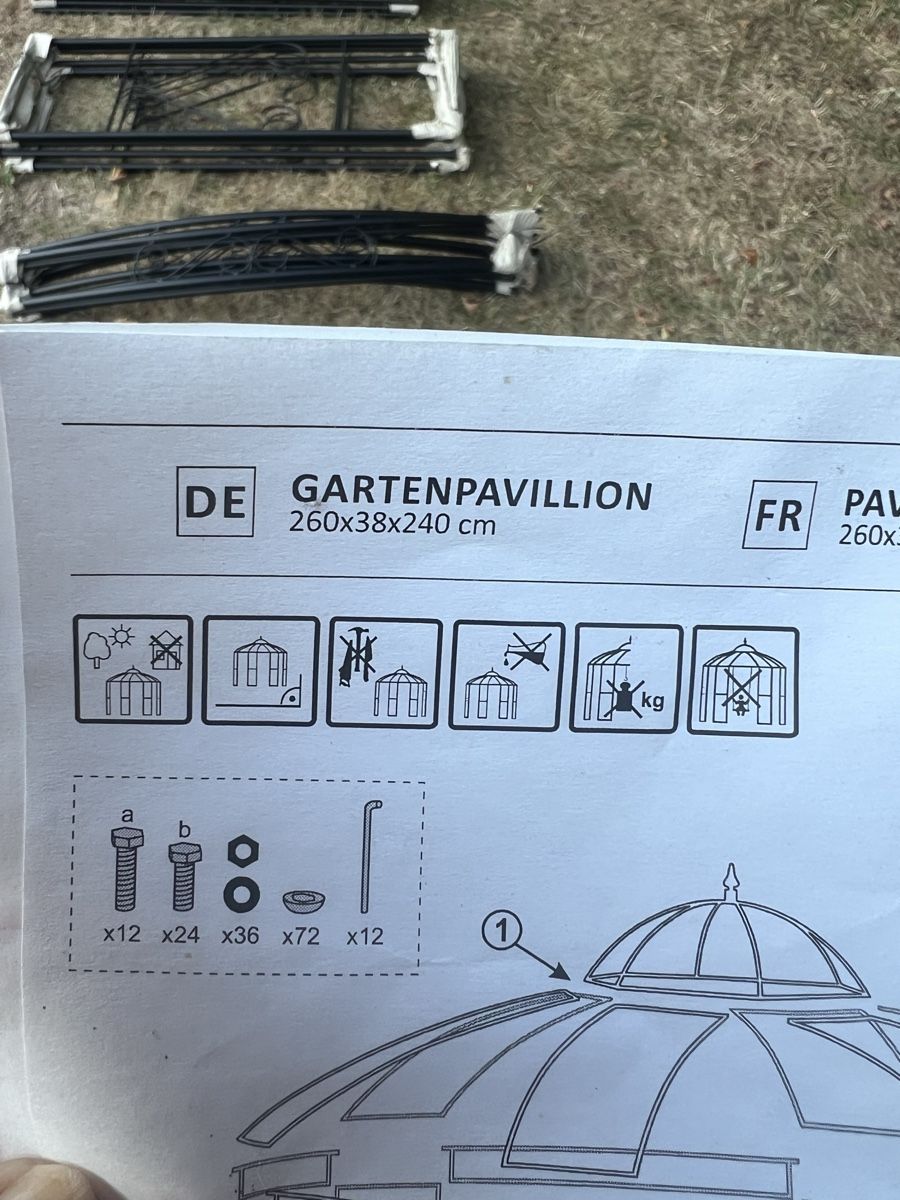 Gartenhäuser & Gewächshäuser: Neuer Gartenpavillon, rund – Neu und originalverpackt aus Steckborn von Holiday66 2