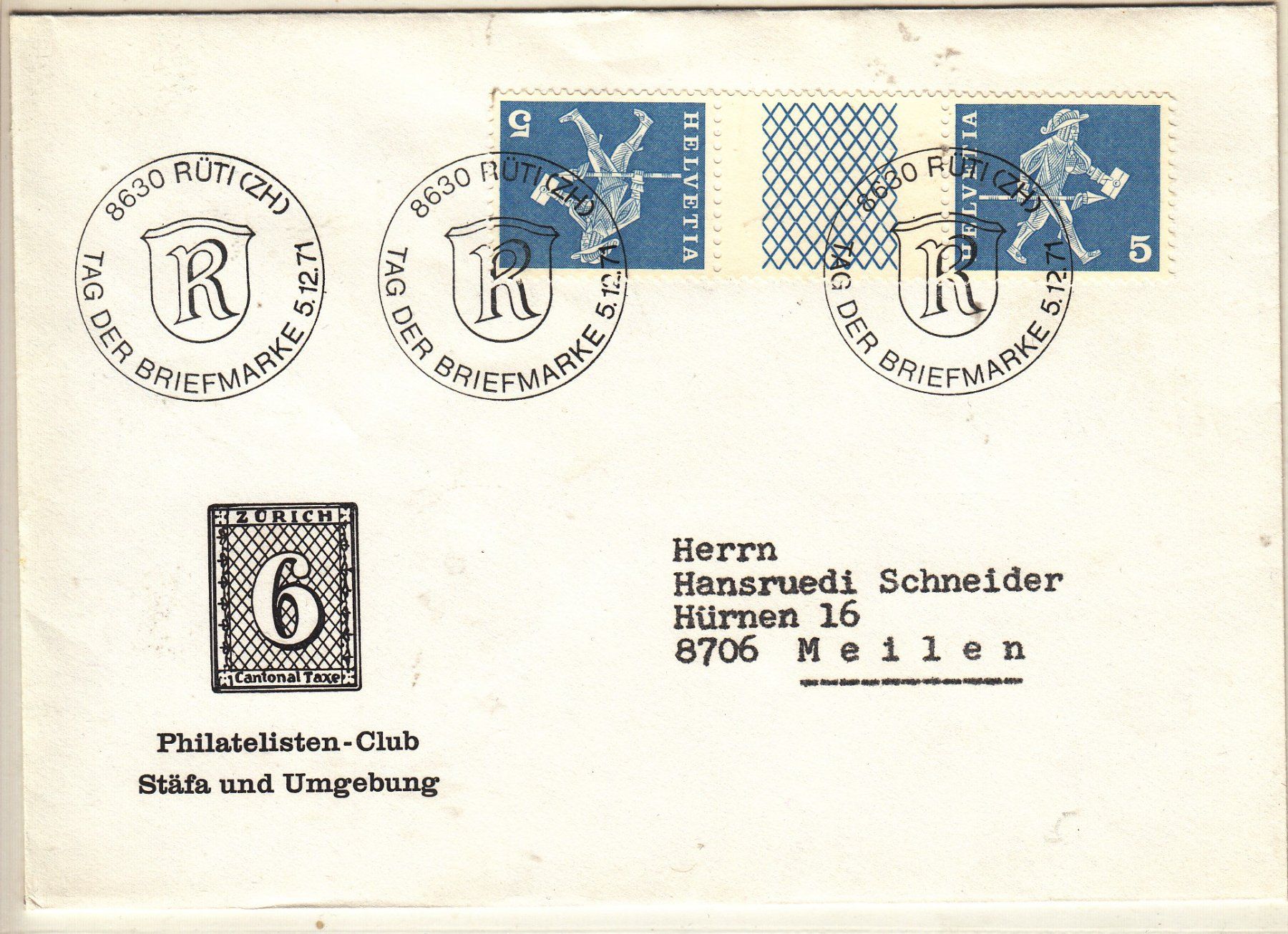 Tutti i francobolli: Brief schweiz 1971 – Usato da Herrliberg venduto da Lfrifda