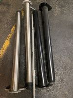 Tischbeine Metall verchromt und schwarz 4 Stk.