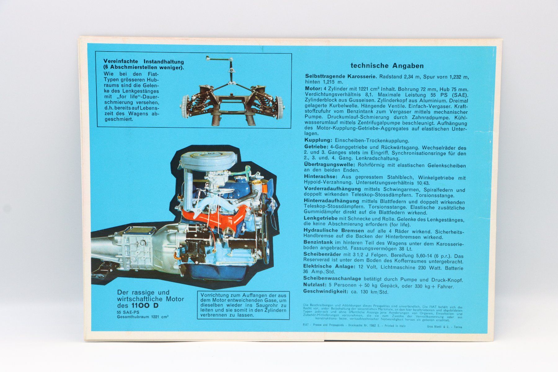 Fiat Documenti: Fiat 1100D Kombiwagen 1965 Prospekt – Usato da Bühl b.Aarberg venduto da Collectorpassions 1