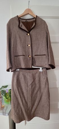 Vintage Brown Plaid Suit Size M/L