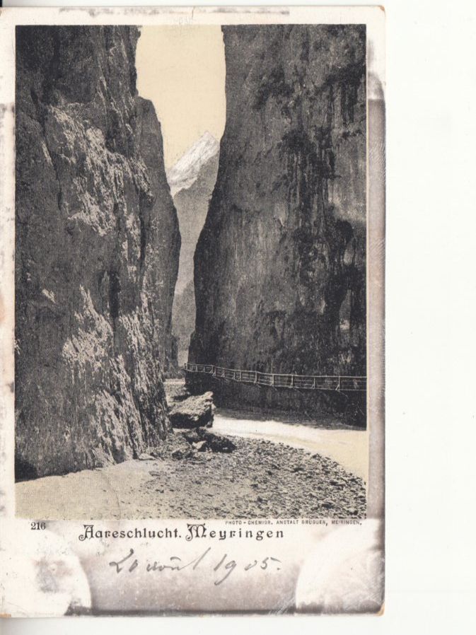 Cartoline postali: Aareschlucht 1905 – Usato da Bürglen TG venduto da StampGraf