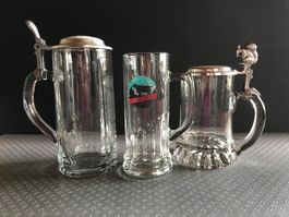 Bierkrug Feldschlösschen Simmentaler Eichhof Oktoberfest 3St