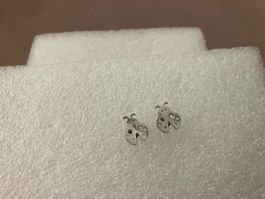 Kleine, feine Edelstahl Ohrstecker "Marienkäfer", 0.8x1cm