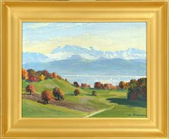 Ernst Alfred von Escher: oberhalb Herrliberg, Zürichsee