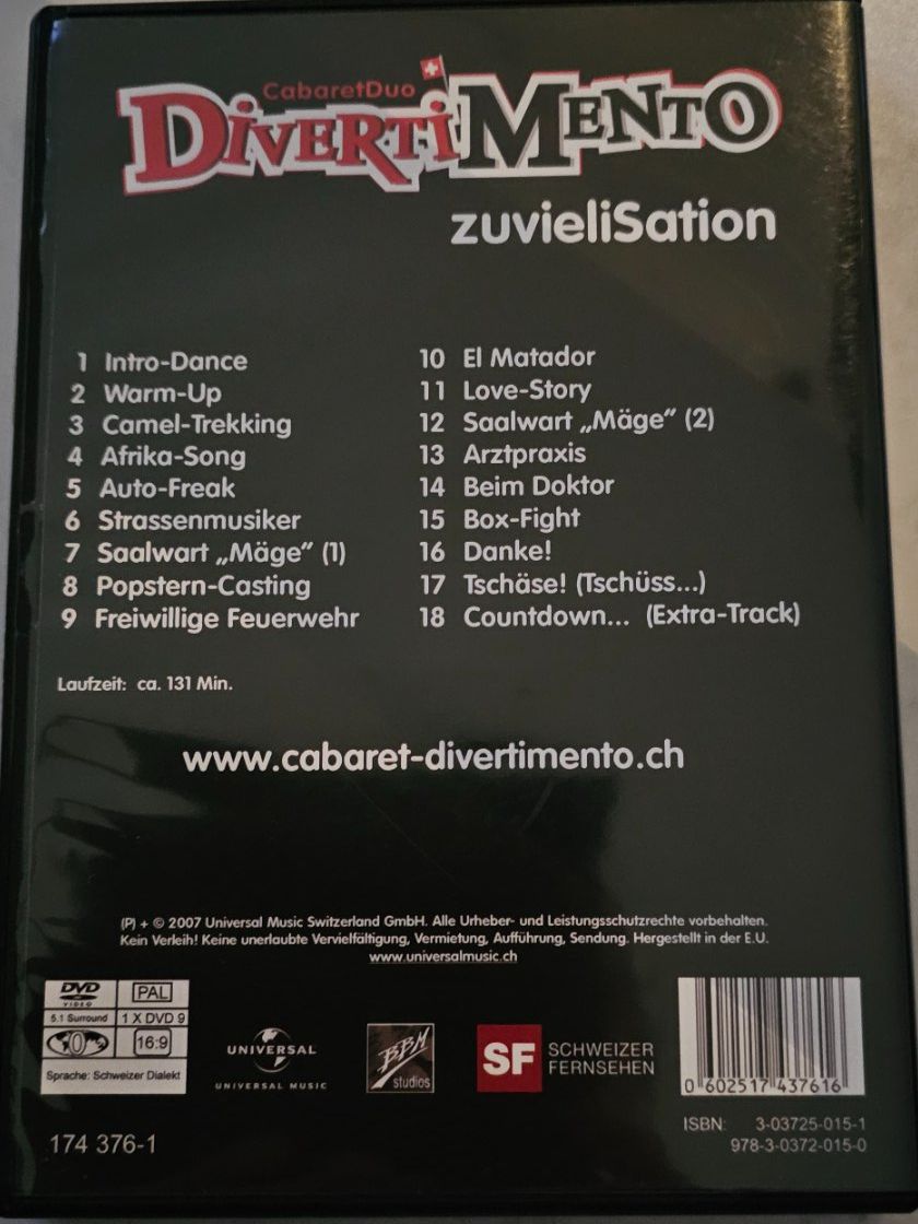 Tutti i DVDs: DIVERTIMENTO - zuvieliSation-/ DVD – Usato da Geuensee venduto da JeMaUrPe 1