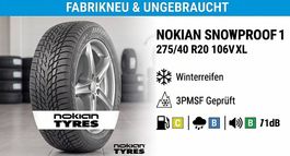 2 NEU Nokian Snowproof1 Winterreifen 275/40R20