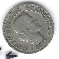 10 Rappen 1879 Schweiz Silber guter Zustand