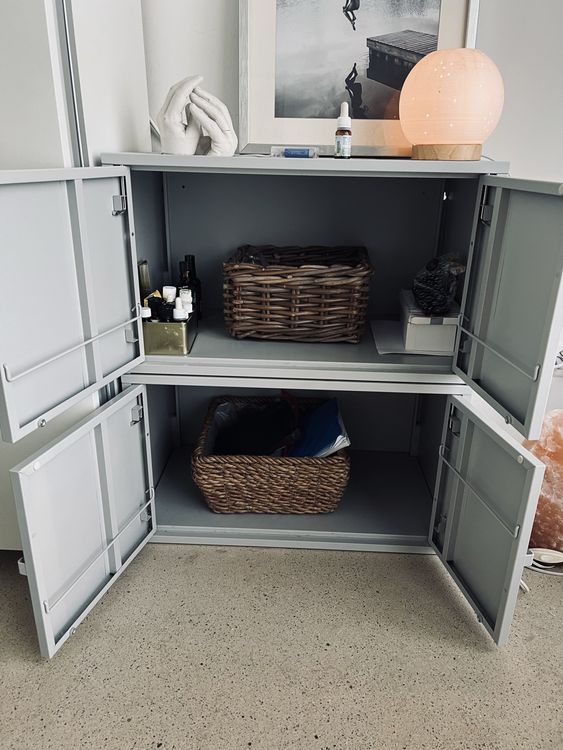 2 x Metallschrank Lixhult Ikea grau Kaufen auf Ricardo