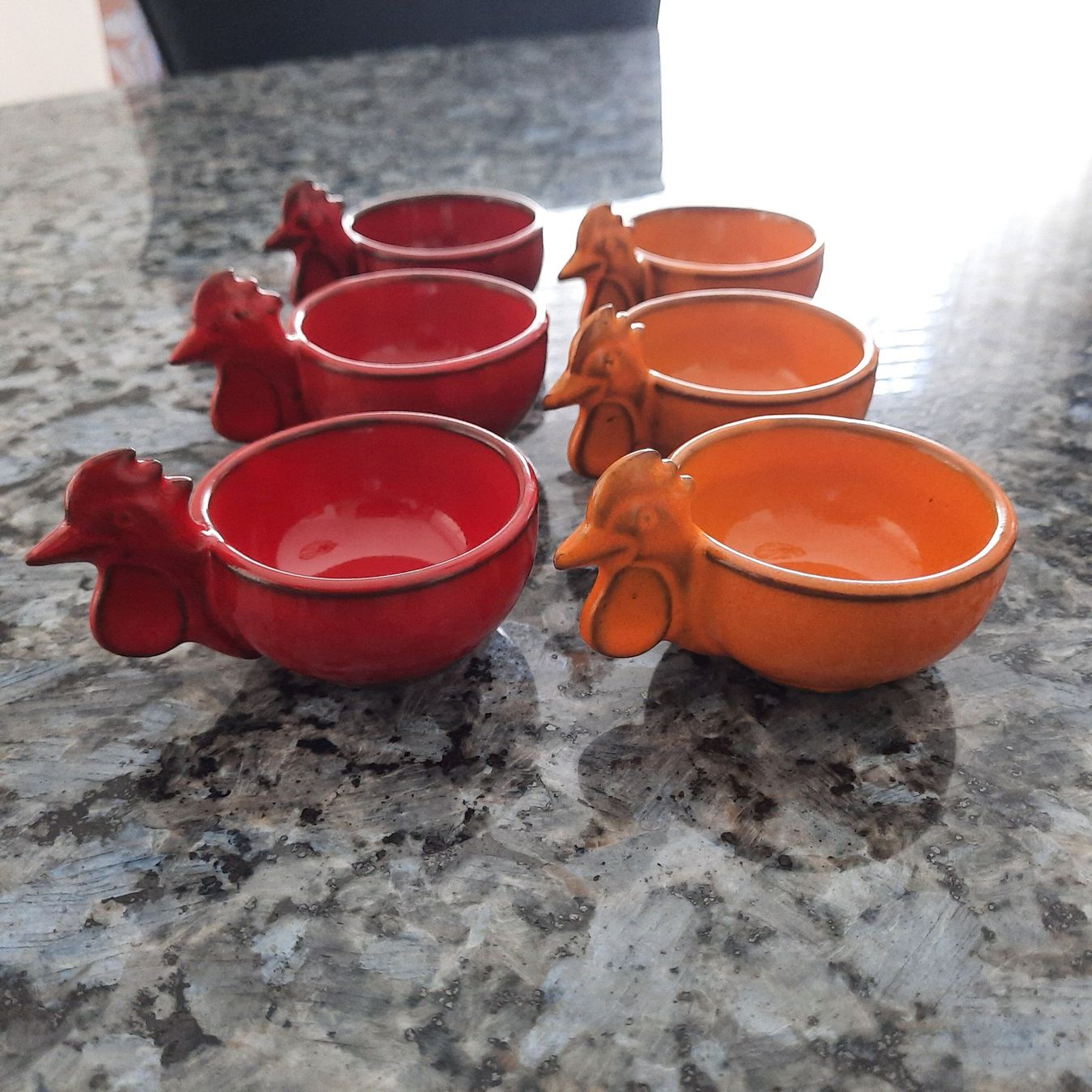 Set di piatti: 6 kleine Schälchen, 3 rot/3 orange – Usato da Möhlin venduto da alexandra43