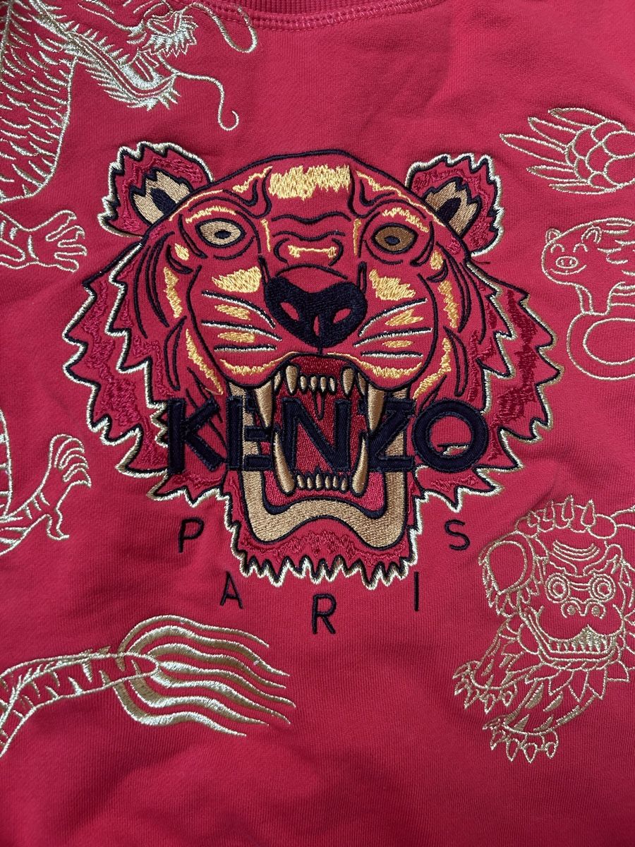 Kenzo Maglioni & Felpe: KENZO PARIS KINDER PULLOVER ROT TIGER GR 8 / 128 – Usato da Wollerau venduto da Stefan2509 2