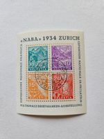 Block NABA 1934 W1, Ersttag, mit Befund, 1. Qualität