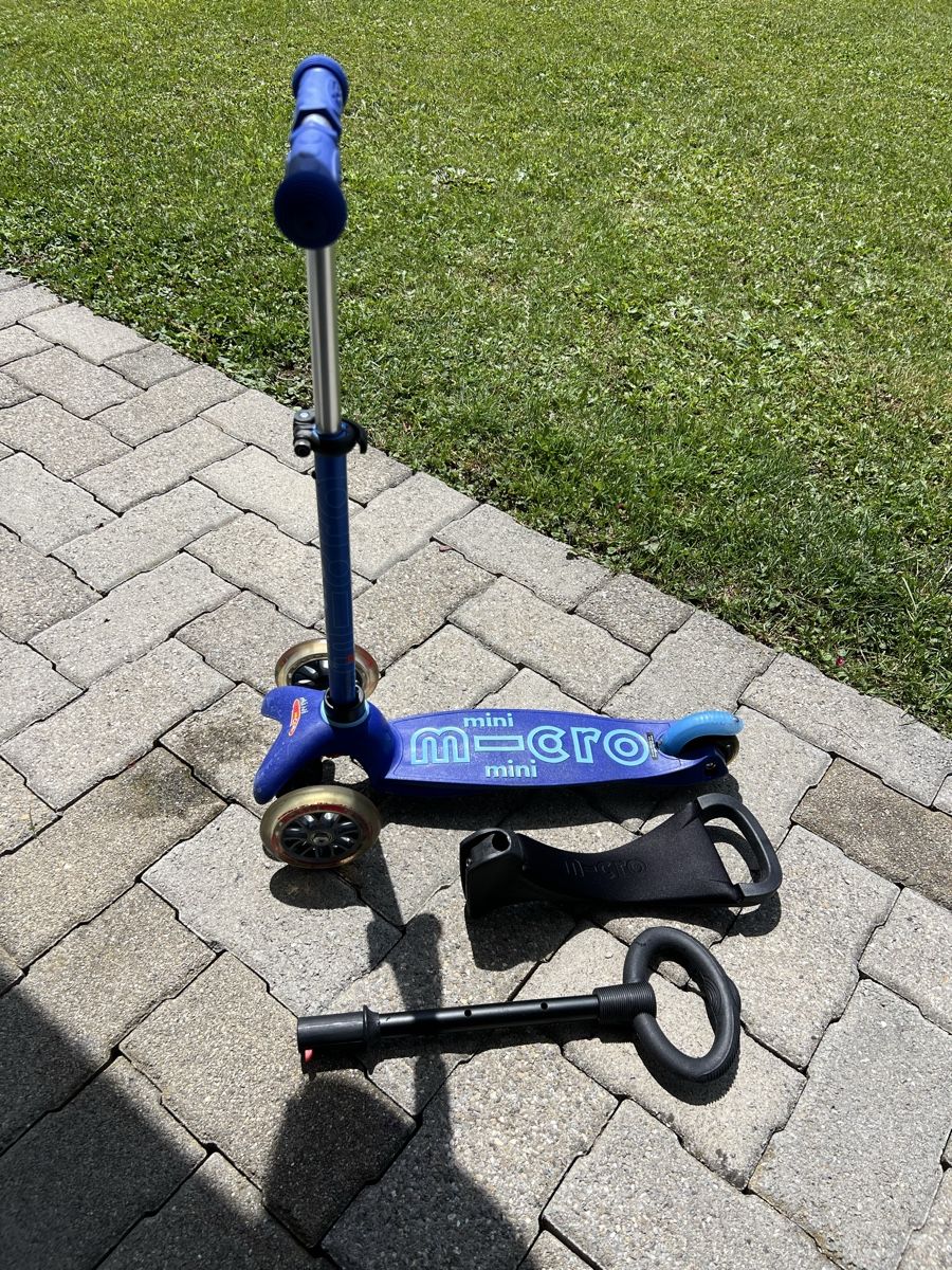 Micro Kickboard: Mini Micro Roller Blau mit Lenker und Sitzteil – Usato da Thun venduto da Biaggi1 1