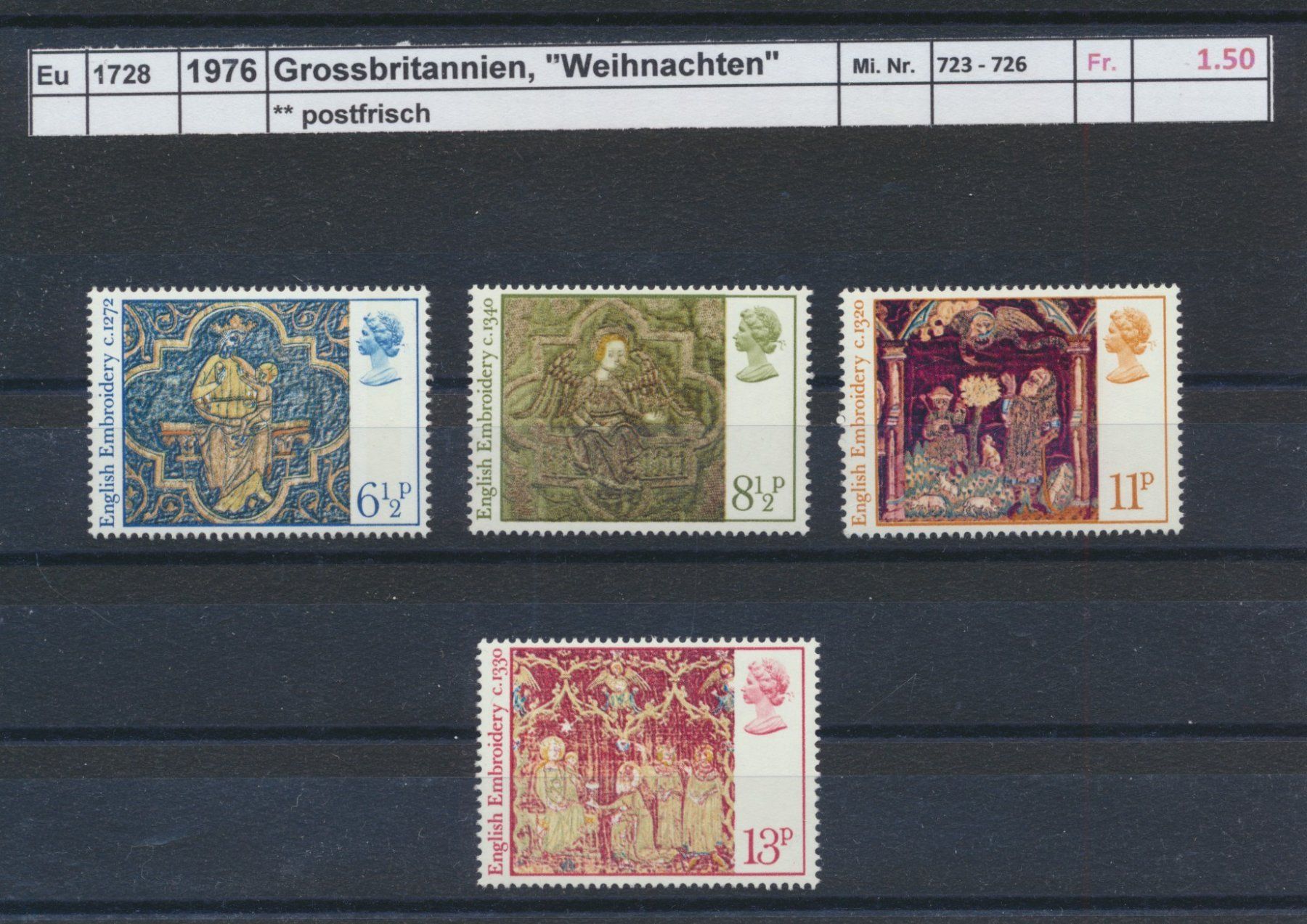 Alle Briefmarken: 1976 Grossbritannien, "Weihnachten", ** postfrisch – Neu (gemäss Beschreibung) aus Winterthur von Zupogeru