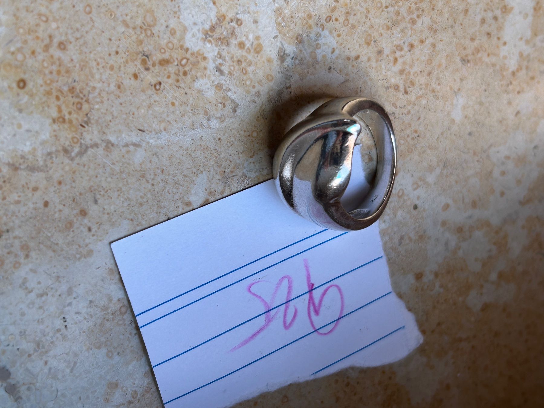 Anelli: Silberring Blatt_Kaffebohne Designerring Gr. 55 – Usato da Laufen venduto da belleskulptur 8