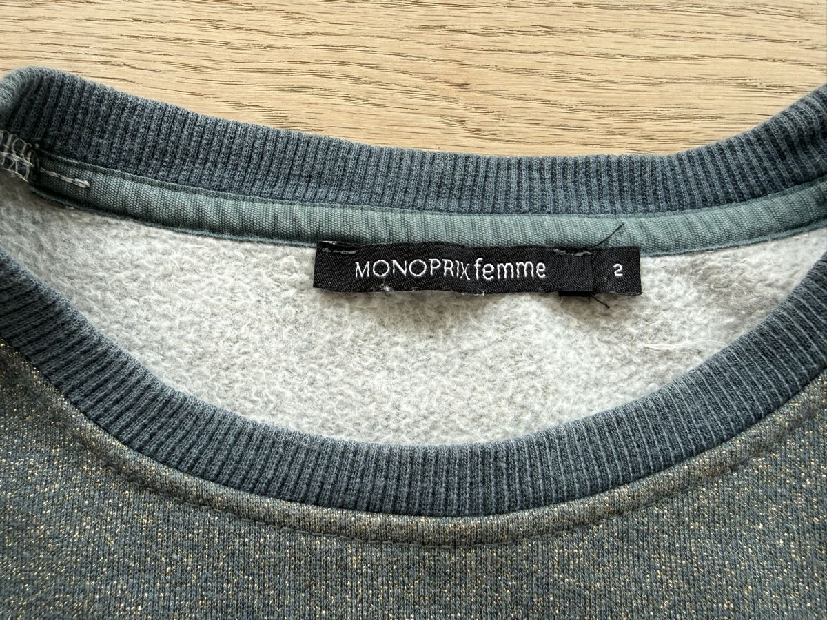 Maglioni & Felpe: Sweatshirt gris brillant "bijoux" Monoprix T2  – Usato da Zürich venduto da Irassa 2