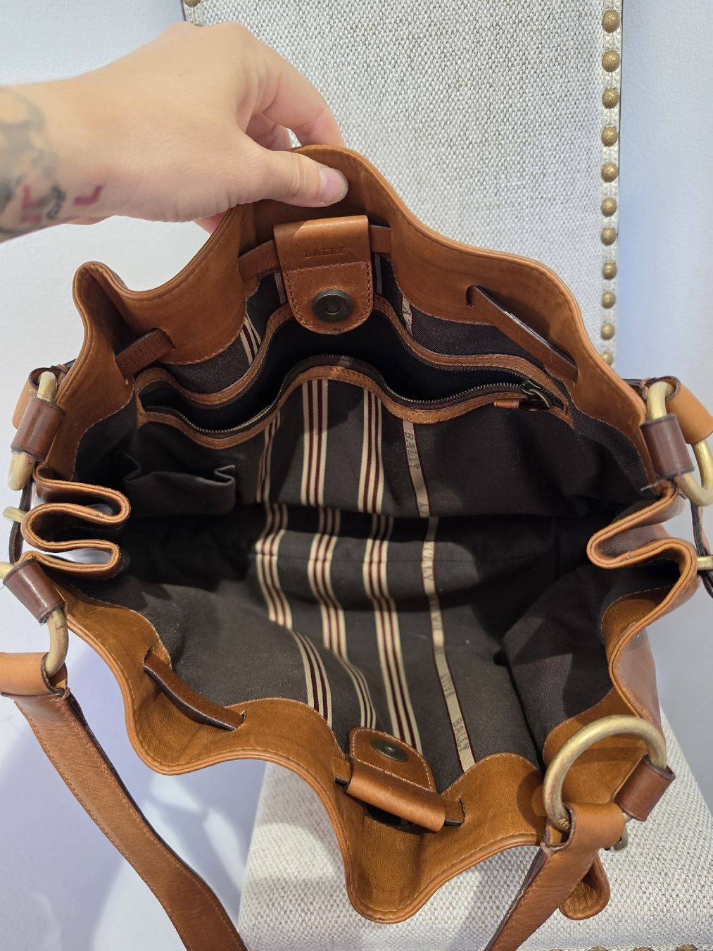 Bally Borse da donna: Handtasche Bally Leder braun  – Usato da Adligenswil venduto da FriedasWelt 5
