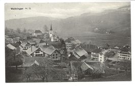 Walkringen (BE) Bern-Mittelland - Dorfpartie mit Kirche 1921