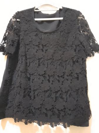 Gérard Darel Spitzenbluse schwarz, M