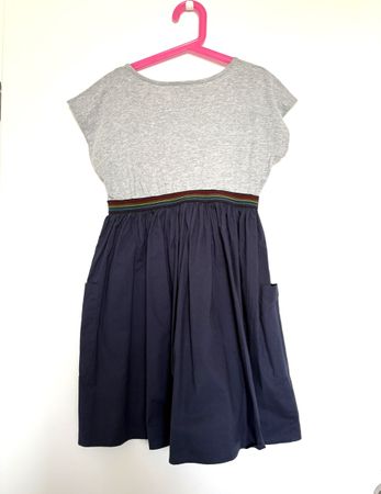 Robe enfant gris-bleu taille 140
