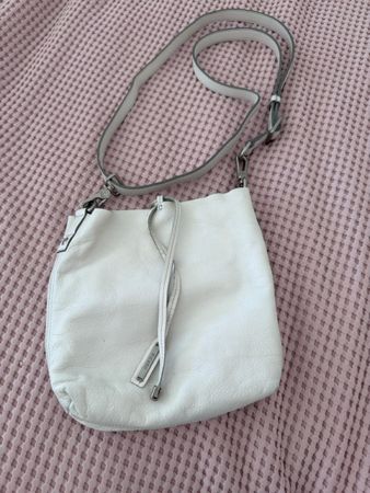 Picard Umhängetasche Leder weiss mit Innentasche grauer 