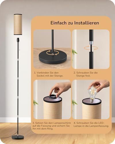 Lampes: Stehlampe Wohnzimmer Moderne Stehleuchte geflochtenem E27 – Neuf avec emballage d'origine à Hundwil par pak_7zvn 7