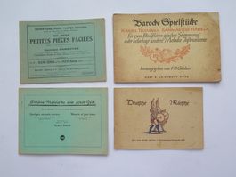 Flöte - Noten - 4 Hefte - zirka 1938 - 1947 - Blockflöte