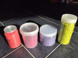 Dekosand diverse Farben, 4 Stück