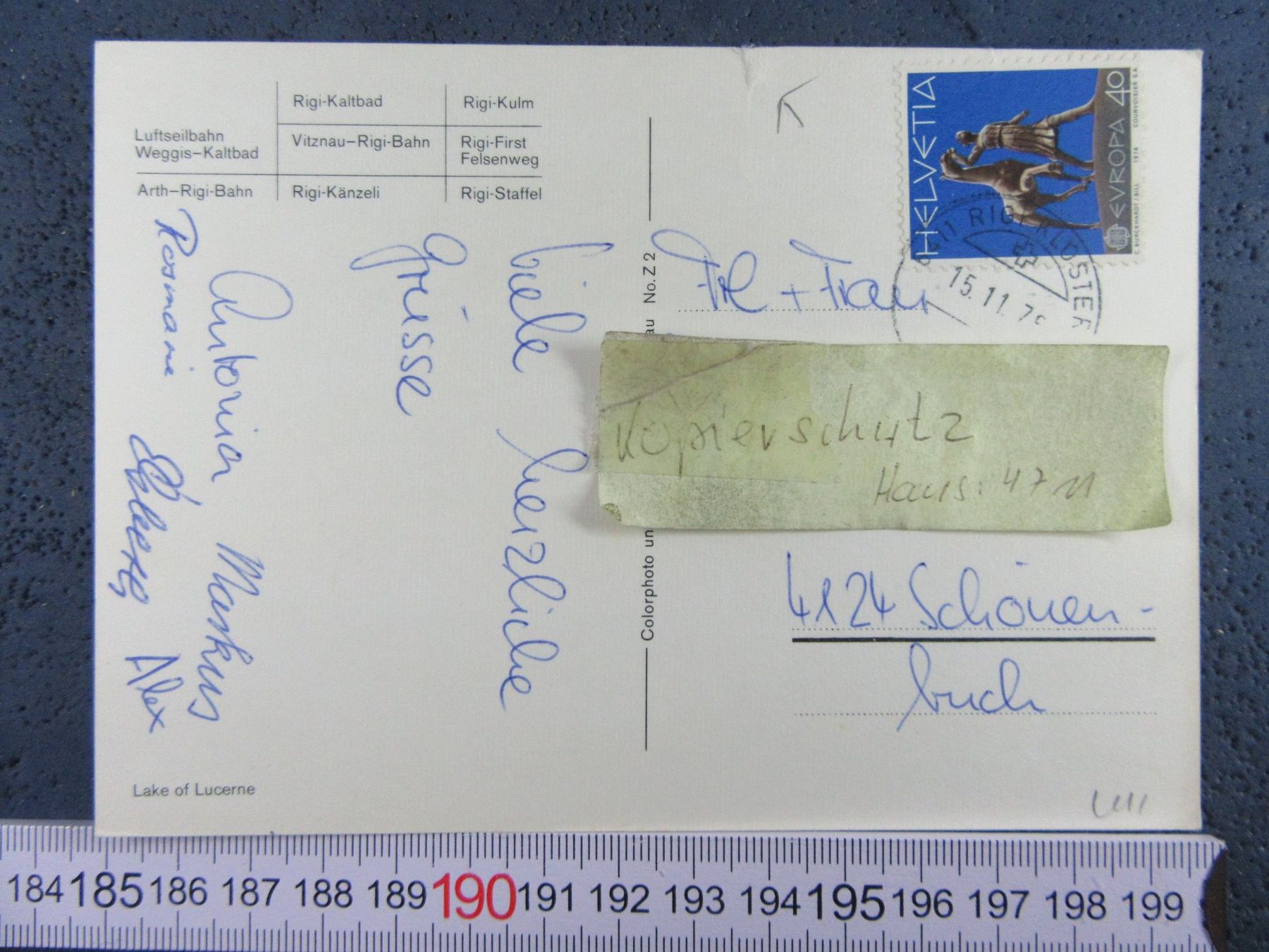 Cartoline postali: RIGI 1800 mÜm BERGBAHNEN – Usato da Ettingen venduto da Hausi4711 2